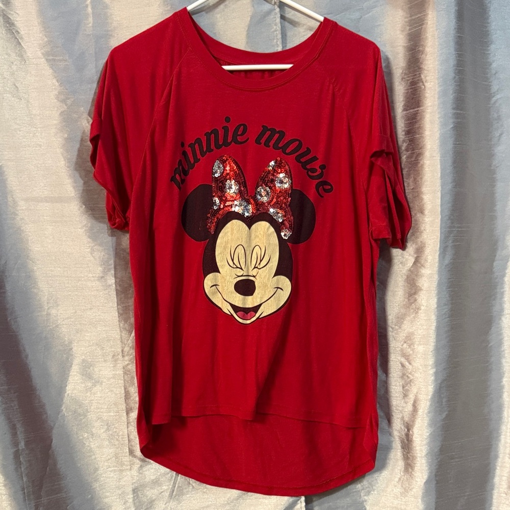Disney Red Minnie Mouse Short Sleeve Tee